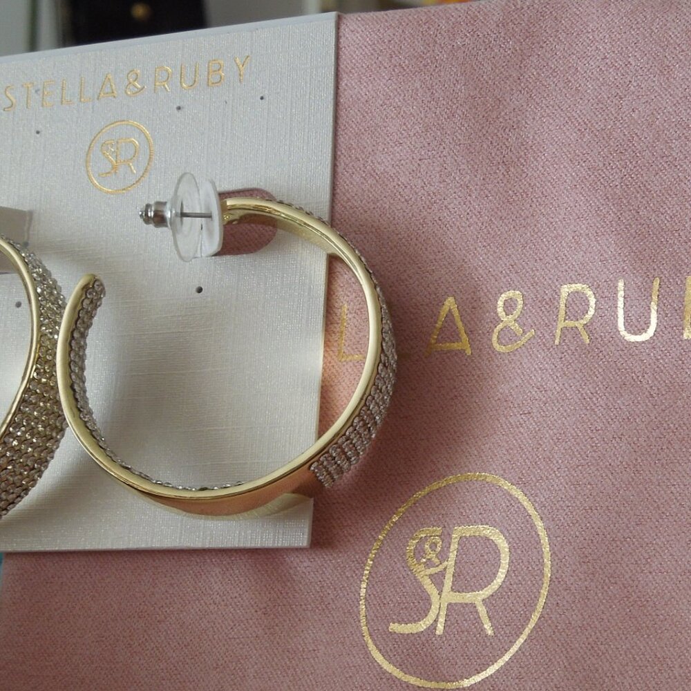 Large Crystal Hoops - Picture 4 of 5